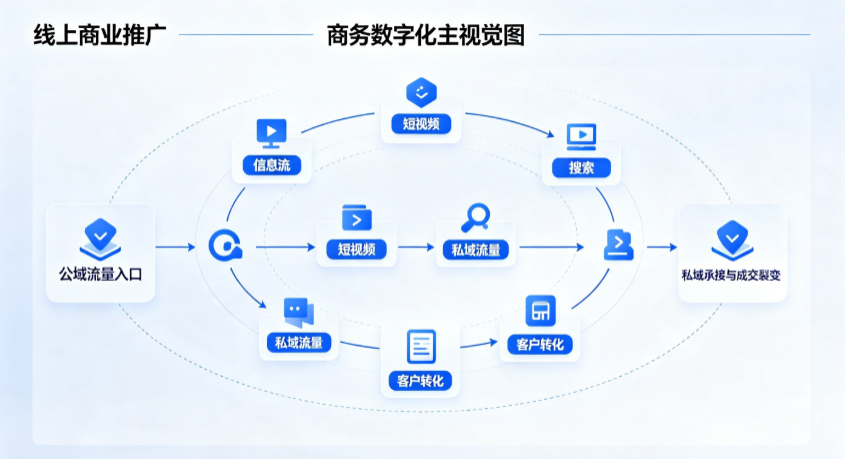 四会市线上商业推广怎么做？全域流量闭环搭建与低成本转化实战指南